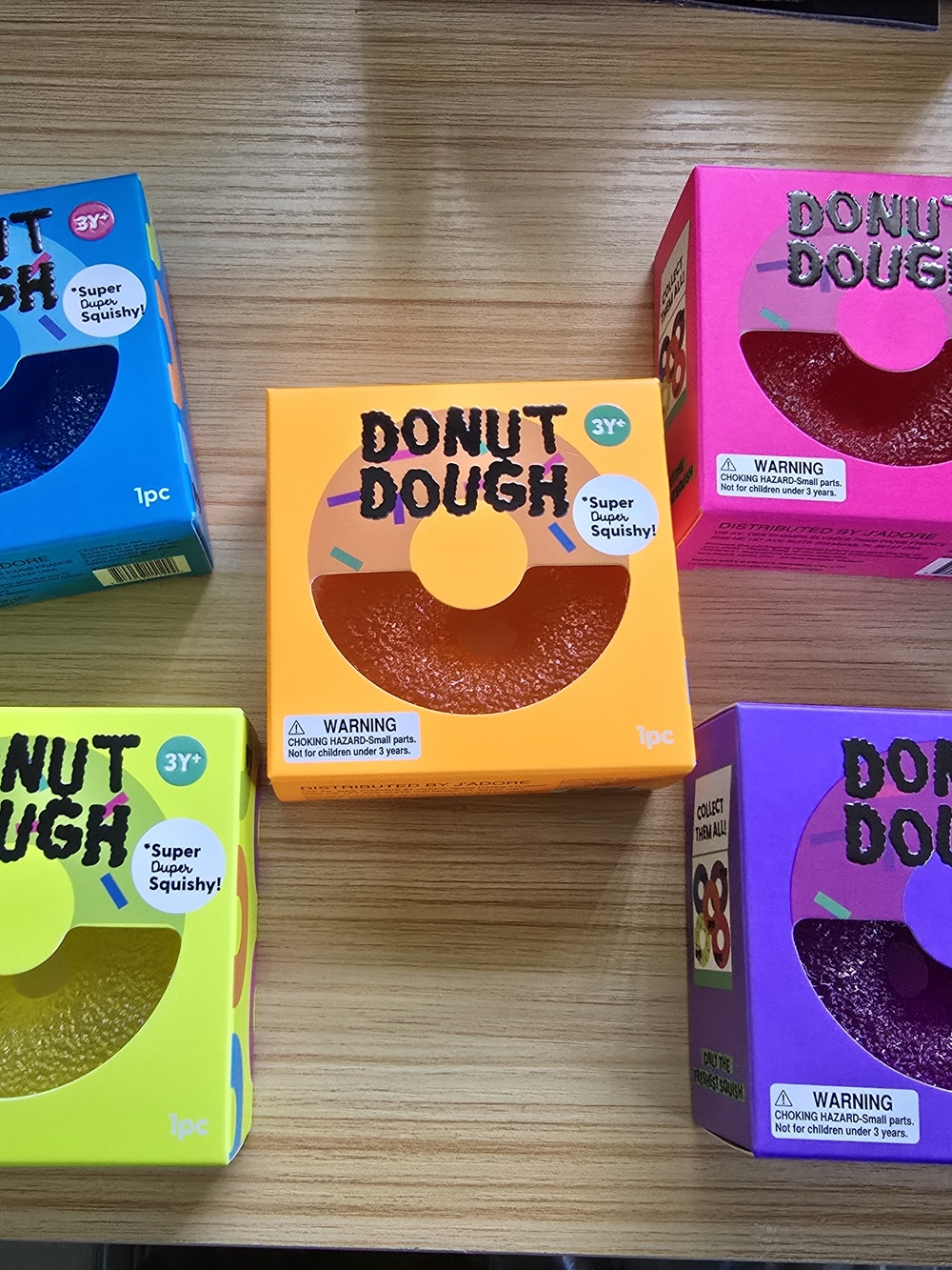 Donut Dough Squishy Toy - 5 Colors Set